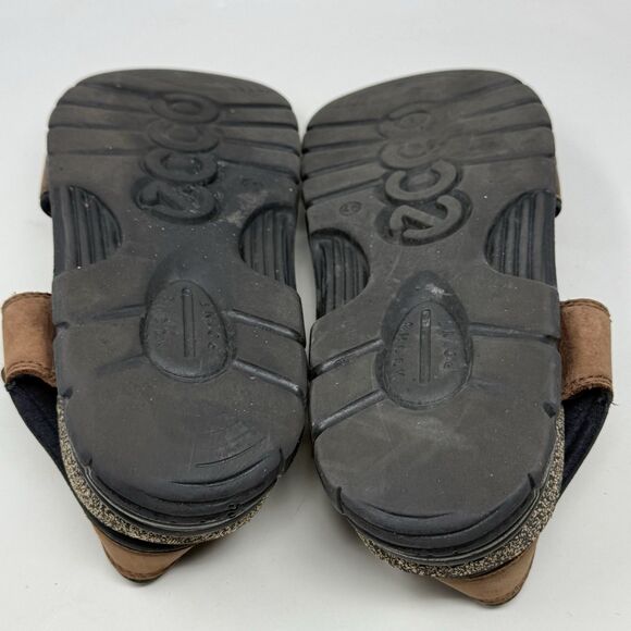 Ecco Cosmo Sandals Mens 12 - 12.5 EU 46 Brown Leather Cork Bed Hiking Outdoor main image 6